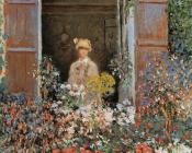 克劳德莫奈 - Camille Monet at the Window, Argentuil